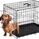Sweetcrispy 30 Inch Dog Crate, Small Dog Cage, Foldable Puppy Pet Kennel