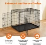 Sweetcrispy Dog Crate 42 Inch, Medium Large Dog Cage, Foldable Pet Kennel - Image 2