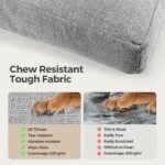 Sytopia Indestructible Dog Bed 42" XL, Chew Proof Dog Bed, Orthopedic Waterproof Pet Bed, Chew-Resistant Dog beds Large Sized Dog 90 lbs, Washable Indoor & Outdoor Dog pad, Light Grey - Image 2