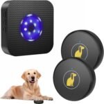 TECKNET Dog Door Bell, Dog Bells to Go Outside with 55 Melodies, 1000 Feet Range, 5 Volume (0-120dB) & 2 Modes, IP65 Waterproof, Dog Bell with 1 Receiverand 2 Transmitters, Black