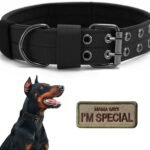 Tactical Dog Collar Heavy Duty Metal Buckle Collars for Medium Large Dogs