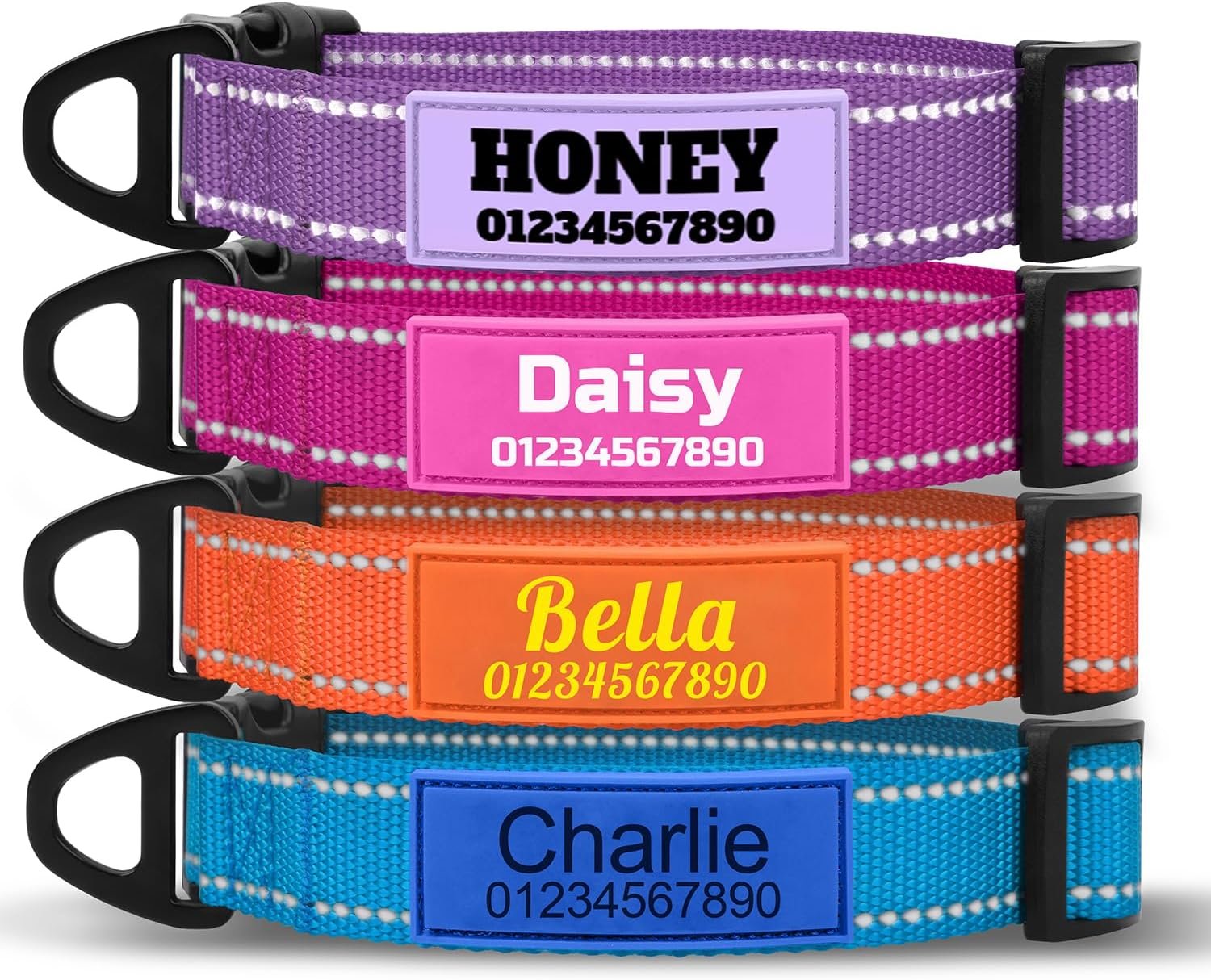 TagME Personalized Dog Collar with Name, Reflective, Small to Large Dogs TagME Personalized Dog Collar with Name, Reflective, Small to Large Dogs