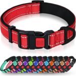 Taglory Reflective Extra Large Dog Collar, Comfortable for Safe Night Walks