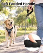 Taglory Rope Dog Leash for Medium Large Dogs, 6 FT Padded Handle, Grey - Image 2