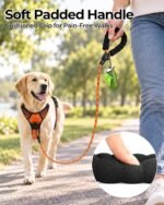 Taglory Rope Dog Leash for Medium Large Dogs, 6 FT Padded Handle, Orange - Image 2
