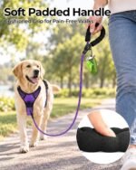 Taglory Rope Dog Leash for Medium Large Dogs, 6 FT Padded Handle, Purple - Image 2