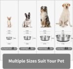 Taglory Stainless Steel Dog Bowls Set of 2, Non-Slip Base, 11 Cup, 84oz - Image 2