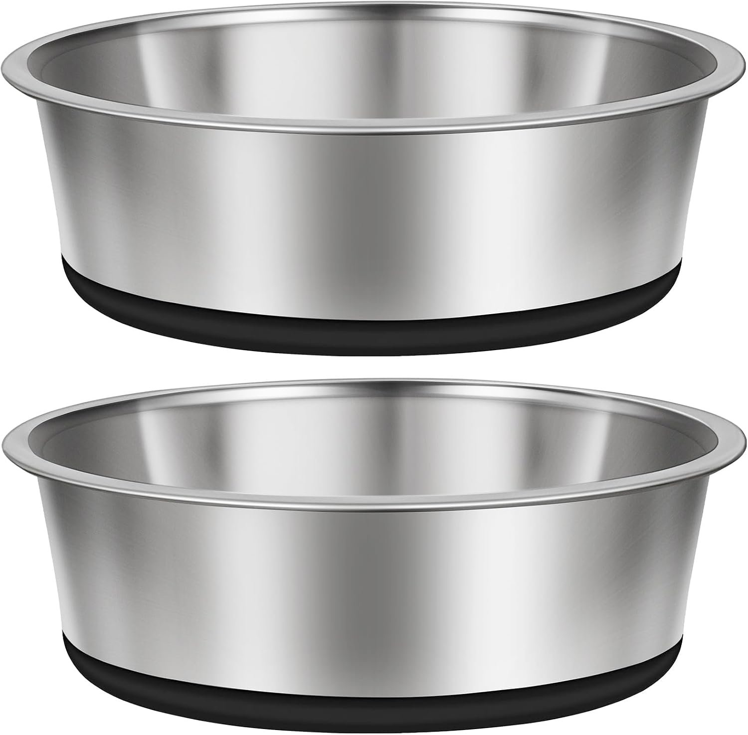 Taglory Stainless Steel Dog Bowls Set of 2, Non-Slip Base, 8 Cup, 59oz Taglory Stainless Steel Dog Bowls Set of 2, Non-Slip Base, 8 Cup, 59oz