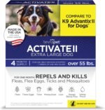 TevraPet Activate II Flea and Tick Prevention for Extra Large Dogs 55+ lbs