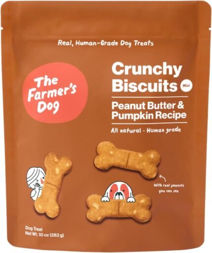 The Farmer’s Dog Human-Grade Crunchy Dog Biscuits, Peanut Butter & Pumpkin