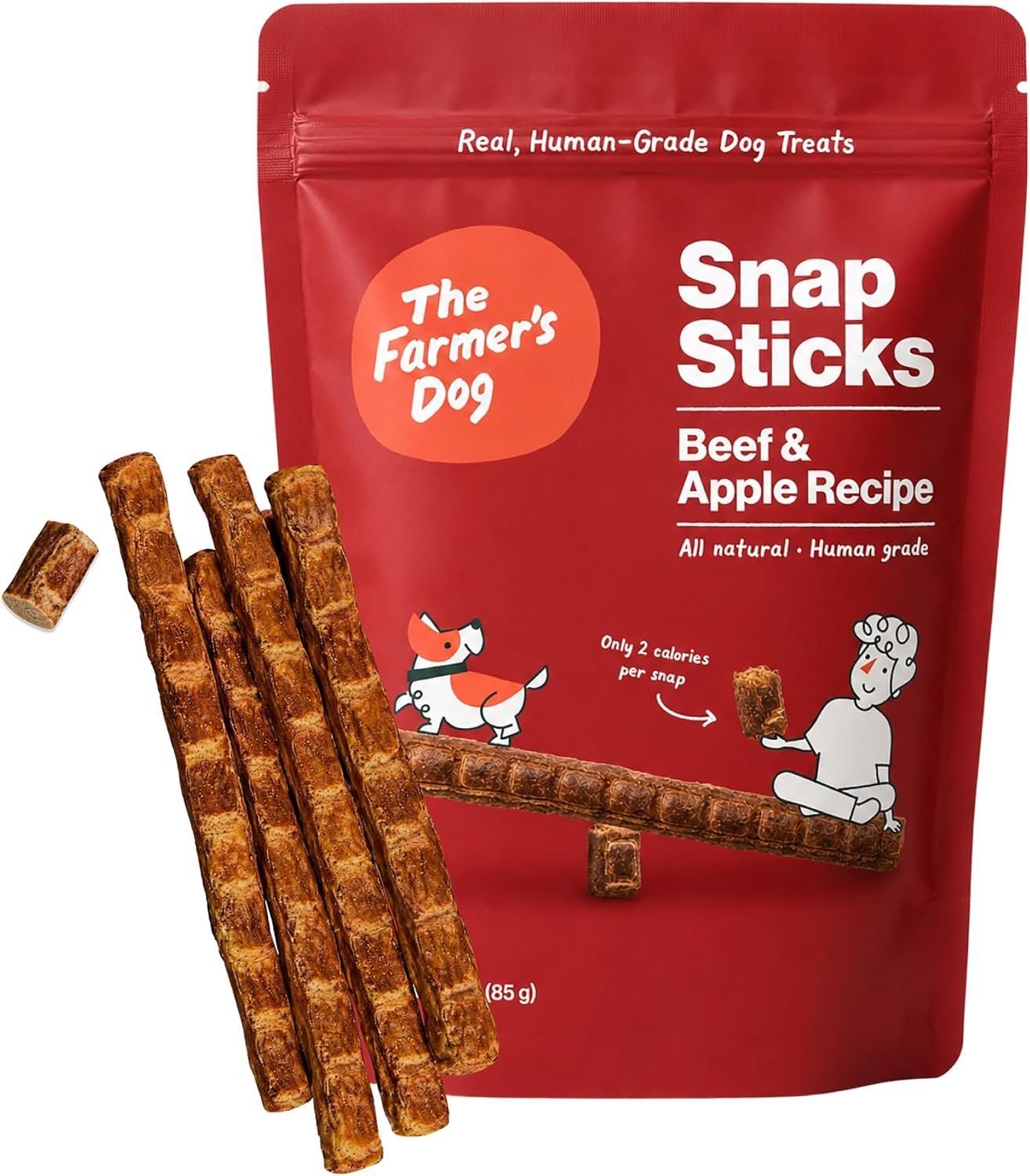 The Farmer’s Dog Snap Sticks, Human Grade Dog Treats, Beef & Apple 3oz The Farmer’s Dog Snap Sticks, Human Grade Dog Treats, Beef & Apple 3oz