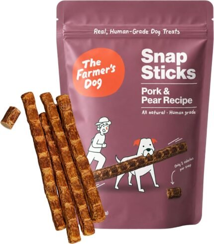 The Farmer’s Dog Snap Sticks, Human Grade Dog Treats, Pork & Pear 3oz