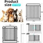 Thickened Dog Playpen Foldable Metal Yard Fence32/40inch Compact Portable Animal Barrier Fence for Indoor Outdoor (Silver, 32''H, 16 Panels-36.8ft(L)-Includes 2 Gates) - Image 2