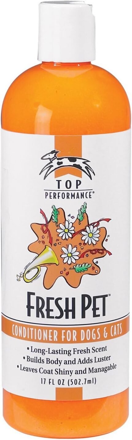 Top Performance Fresh Pet Conditioner to Reduce Mats and Tangles, 17 Oz. Size – Conditioning Formula Gives Coats Sheen