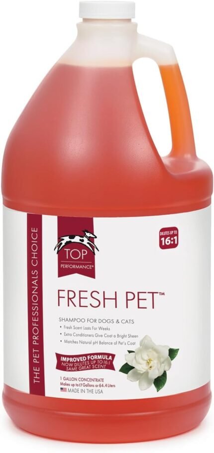 Top Performance Fresh Pet Shampoo, 1-Gallon,Black