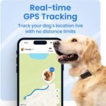 Tractive Smart Dog GPS Tracker | Live Pet Tracker with Virtual Fence | Vital Signs Monitoring of Heart & Respiratory Rate | Bark Monitoring | Dog Collar Attachment (Brown) - Image 2