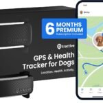 Tractive Smart Dog GPS Tracker with 6 Month Subscription | Live Pet Tracker with Virtual Fence | Vital Signs Monitoring of Heart & Respiratory Rate | Bark Monitoring | Dog Collar Attachment (Black)