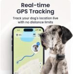 Tractive XL Smart Dog GPS Tracker | Live Pet Tracker with Virtual Fence | Vital Signs Monitoring of Heart & Respiratory Rate | Up to 6-Weeks Battery Life | Dog Collar Attachment (Brown) - Image 2