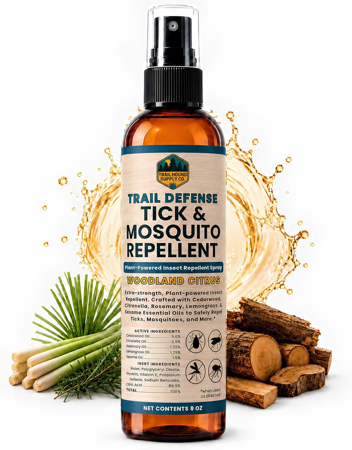 Trail Defense Tick & Mosquito Repellent for Humans and Dogs – Botanical Bug Spray Trail Defense Tick & Mosquito Repellent for Humans and Dogs – Botanical Bug Spray