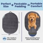Travel Dog Bed, 42x30in, Foldable & Packable with Carry Bag, Black - Image 2