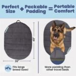 Travel Dog Bed, 48x36in, Foldable & Packable with Carry Bag, Black - Image 2