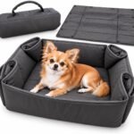 Travel Dog Bed for Small Dogs, 3-in-1 Foldable Portable Dog Bed & Travel Mat, Waterproof Pet Bed for Camping, Hotel & Vacation Rentals