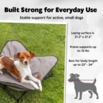 Trixie Camping Cot for Small Dogs up to 35 lb, 27.2" x 27.2" - Image 2