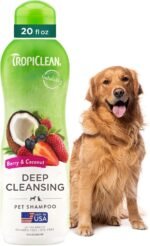 TropiClean Deodorizing Dog Shampoo, Berry & Coconut Scent, 20oz