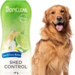TropiClean Deshedding Dog Conditioner, Reduces Shedding, Softens Coat, 20oz