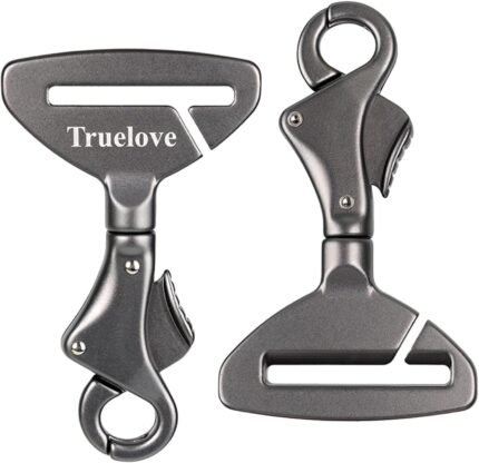 Truelove Vehicle Seat Belt Safety Buckle Lock, Dog Car Restraint, Universal Seatbelt Clip for Pet Travel, 2.7 * 4.7inch, Grey