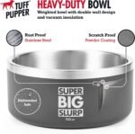 Tuff Pupper 100 oz Heavy Duty Insulated Stainless Steel Dog Bowl for Large Dogs, Non-Slip Base, Dishwasher Safe - Image 2