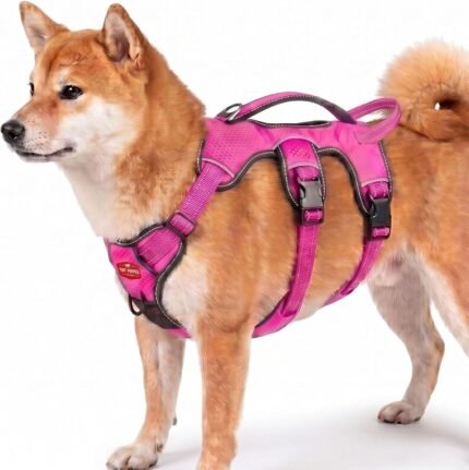 Tuff Pupper Escape Proof No Escape Dog Harness | 5 Point Adjustable Fit Harness for Dogs | Padded Dog Harnesses | Handle Dog Lift Harnesses