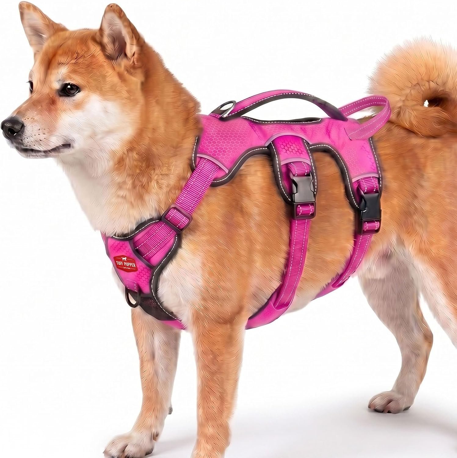 Tuff Pupper Escape Proof No Escape Dog Harness | 5 Point Adjustable Fit Harness for Dogs | Padded Dog Harnesses | Handle Dog Lift Harnesses Tuff Pupper Escape Proof No Escape Dog Harness | 5 Point Adjustable Fit Harness for Dogs | Padded Dog Harnesses | Handle Dog Lift Harnesses