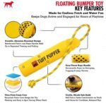 Tuff Pupper Floating Dog Bumper Toy | Fetch Only Not a Chew Toy | Soft Foam Retrieve Trainer | High-Visibility Water & Snow Play | Gentle on Teeth | Lightweight Durable Outdoor Training Dummy - Image 2