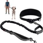Tuff Pupper Hands Free Bungee Dog Leash, Waist Belt for Running & Walking