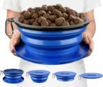Tuff Pupper SuperBigSlurp Collapsible Dog Bowls, Extra Large Capacity, Portable, Food Safe, Odorless, Non-Toxic Silicone