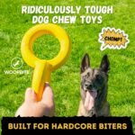 Tug Rings – Indestructible Dog Toy for Aggressive Chewers – Durable Power Chewer Toy – Tough, Heavy Duty Natural Rubber – Safe & Non-Toxic Medium/Large Breed – 6.5in - Image 2