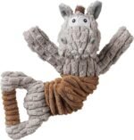 Tug of War Dog Toy, Crinkle Dog Toys for Large Dog, Soft Dog Plush Toy with Squeaky, Stuffed Animal for Dogs (Tug Series, Donkey)
