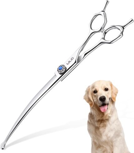 ULG Curved Dog Grooming Shears, 7 Inch, 440C Stainless Steel