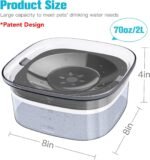 UPSKY 70oz Dog Water Bowl, No Spill Slow Drinking Feeder for Messy Drinker - Image 2
