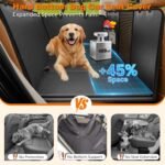 URPOWER Hard Bottom Dog Car Seat Cover for Back Seat, PU Leather Hammock - Image 2