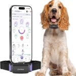 V3.0 Dog Health Monitor – AI Health Collar with 24/7 Vital Signs Tracks Pain GPS, Telehealth AskaVet & Share with Your Vet & Apple Watch Sync – Subscription Required (Medium)