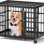 VERIFURTY 30″ Heavy Duty Dog Crate for Medium/Small Dogs, Metal Kennel