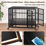 VERIFURTY 30" Heavy Duty Dog Crate for Medium/Small Dogs, Metal Kennel - Image 2