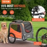 VEVOR Dog Bike Trailer, Supports up to 66 lbs, Pet Cart Bicycle Carrier - Image 2