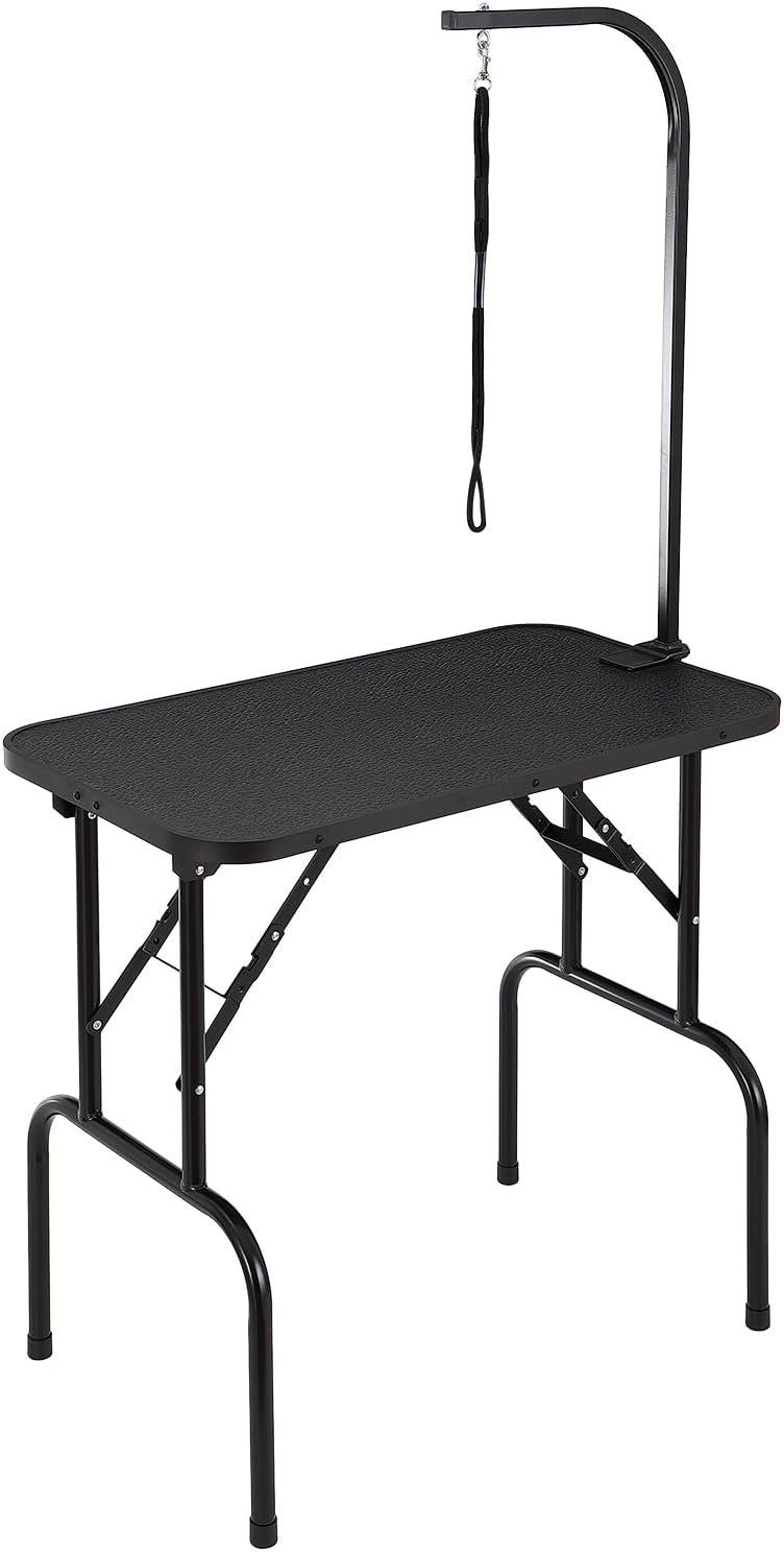 VEVOR Pet Grooming Table, 32 x18 Inch with Height Adjustable Arm, 220LBS Static Weight Capacity, Foldable Dog Groom Station with No-Sit Haunch Holder with Grooming Loop, for Medium and Small Dogs VEVOR Pet Grooming Table, 32 x18 Inch with Height Adjustable Arm, 220LBS Static Weight Capacity, Foldable Dog Groom Station with No-Sit Haunch Holder with Grooming Loop, for Medium and Small Dogs