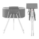 VEVOR Portable Dog Bathtub Foldable Pet Shower Station with Drain, Grey