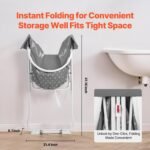 VEVOR Portable Dog Bathtub Foldable Pet Shower Station with Drain, Grey - Image 2