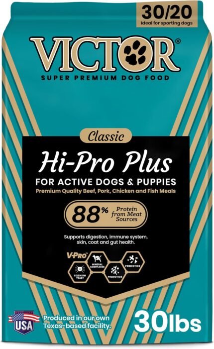 VICTOR Hi-Pro Plus Dry Dog Food - High Protein Gluten Free Dry Kibble, 30lb