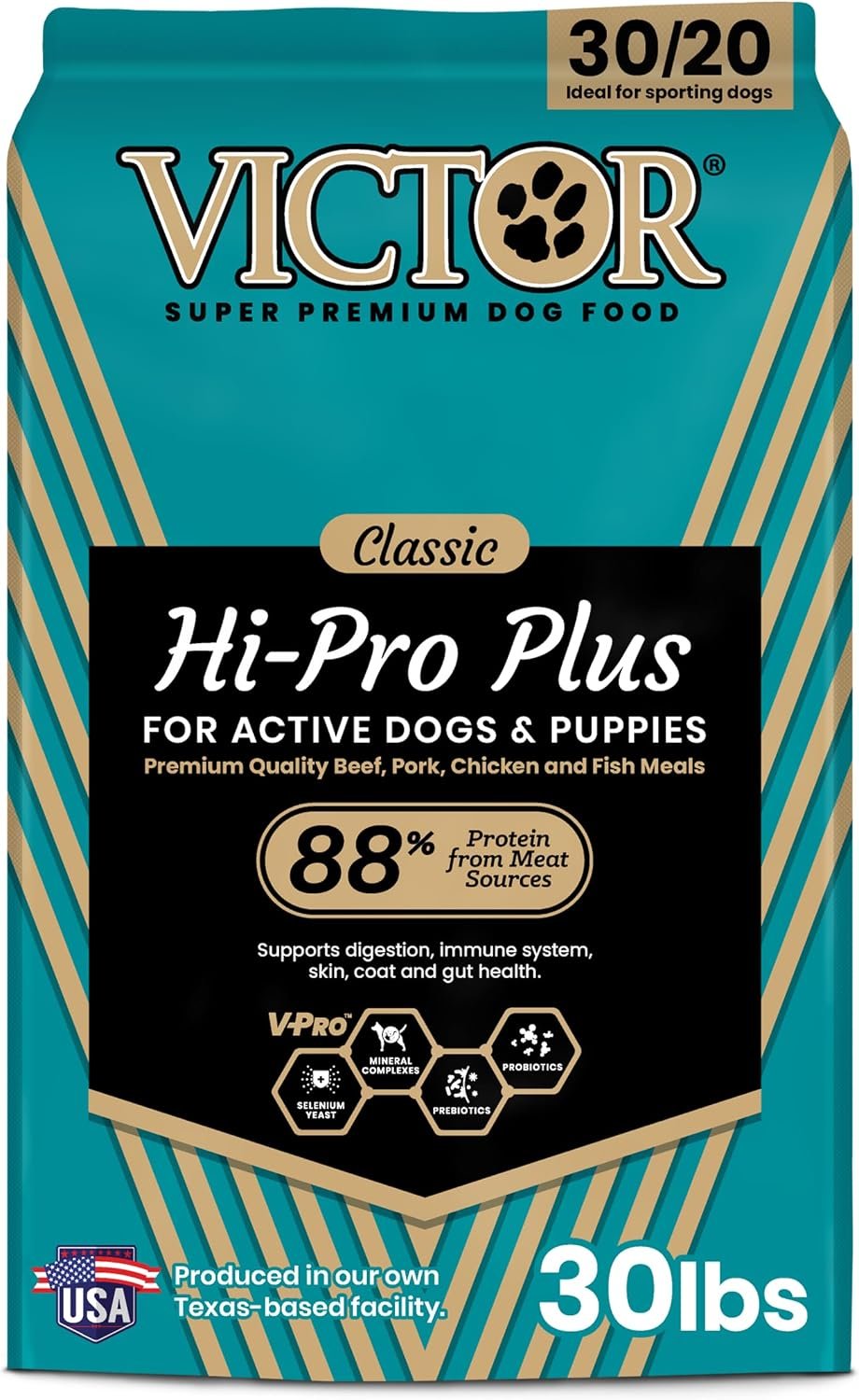 VICTOR Hi-Pro Plus Dry Dog Food – High Protein Gluten Free Dry Kibble, 30lb VICTOR Hi-Pro Plus Dry Dog Food – High Protein Gluten Free Dry Kibble, 30lb